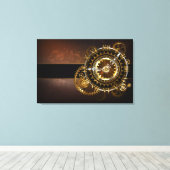 Steampunk clock leinwanddruck (Insitu (Holzboden))