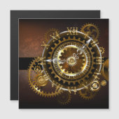 Steampunk clock magneteinladung (Vorne/Hinten)