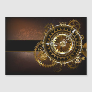 Steampunk clock magnetkarte