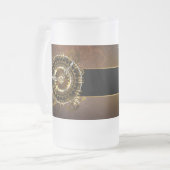 Steampunk clock mattglas bierglas (Vorderseite Links)