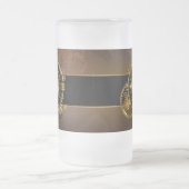 Steampunk clock mattglas bierglas (Mittel)