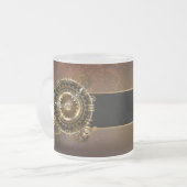 Steampunk clock mattglastasse (Vorderseite Links)