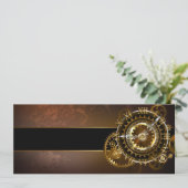 Steampunk clock menükarte (Stehend Vorderseite)