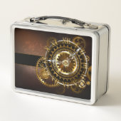 Steampunk clock metall brotdose (Rückseite)