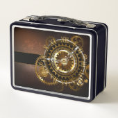 Steampunk clock metall brotdose (Rückseite)