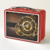 Steampunk clock metall brotdose (Rückseite)