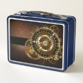 Steampunk clock metall brotdose (Rückseite)