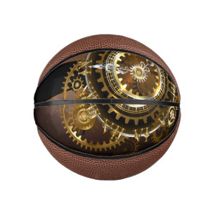 Steampunk clock mini basketball