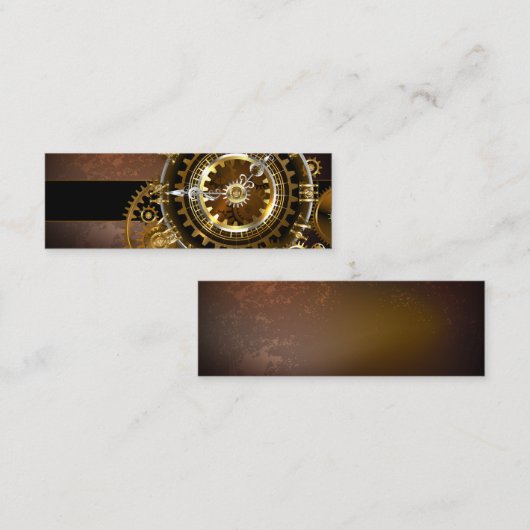 Steampunk clock mini visitenkarte (Vorne/Hinten)