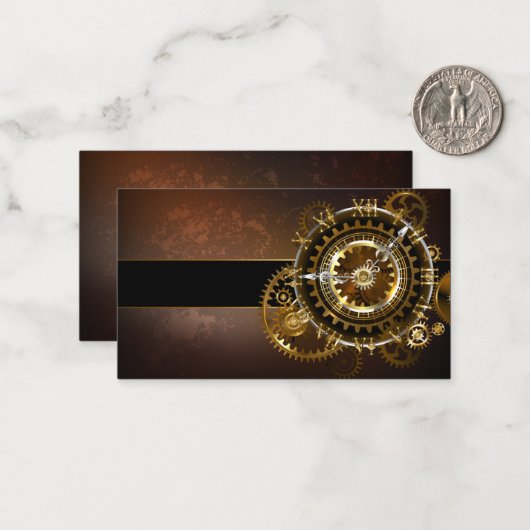 Steampunk clock mitteilungskarte (Vorderseite/Rückseite Beispiel)