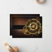 Steampunk clock mitteilungskarte (Vorderseite/Rückseite Beispiel)