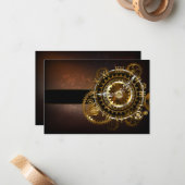 Steampunk clock mitteilungskarte (Vorderseite/Rückseite Beispiel)