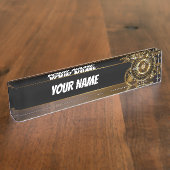 Steampunk clock namensplakette (Seite)
