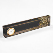 Steampunk clock namensplakette