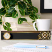 Steampunk clock namensplakette