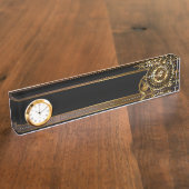 Steampunk clock namensplakette (Seite)