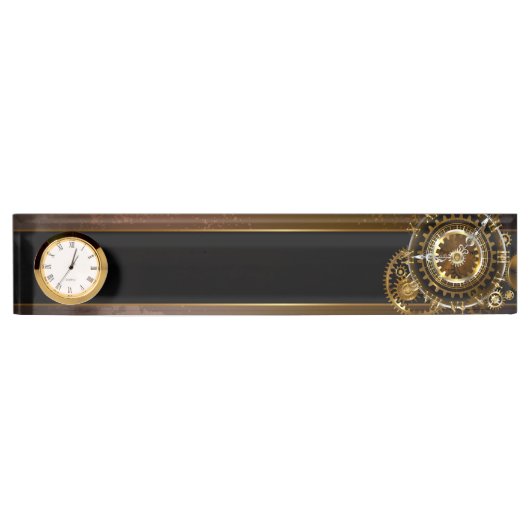 Steampunk clock namensplakette (Vorderseite)