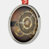Steampunk clock ornament aus metall (Links)