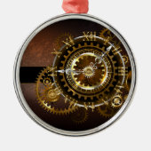 Steampunk clock ornament aus metall (Vorne)