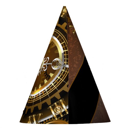 Steampunk clock partyhütchen (Rückseite)