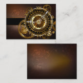 Steampunk clock platzkarte (Vorne/Hinten)