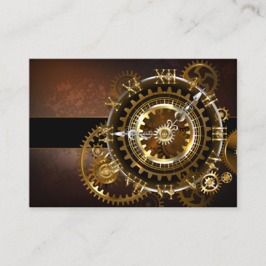 Steampunk clock platzkarte (Vorderseite)
