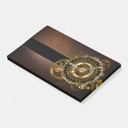 Steampunk clock post-it klebezettel (angewinkelt)