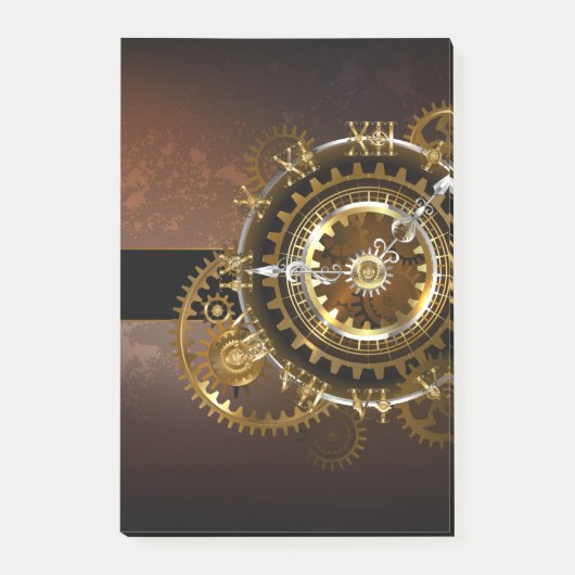 Steampunk clock post-it klebezettel (Vorderseite)