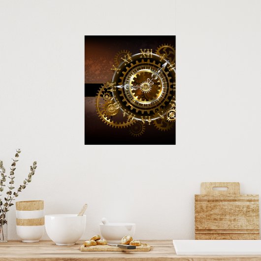 Steampunk clock poster (Küche)