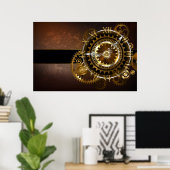 Steampunk clock poster (Heimbüro)