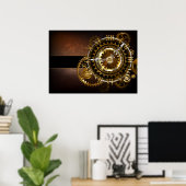 Steampunk clock poster (Heimbüro)