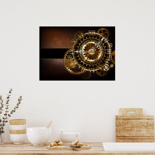 Steampunk clock poster (Küche)
