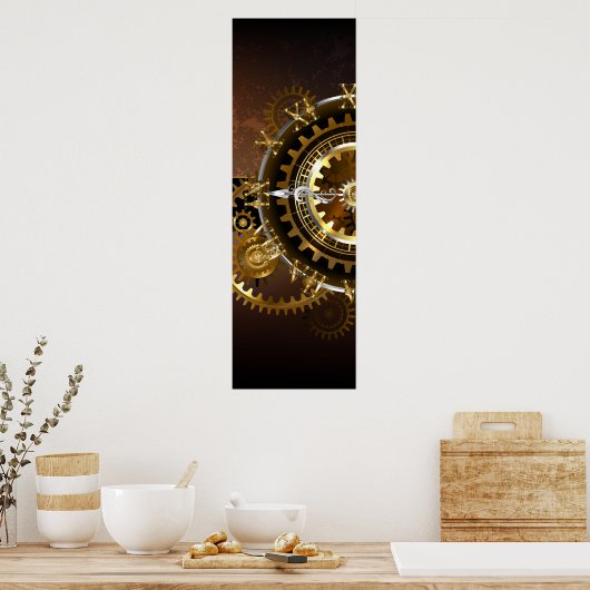 Steampunk clock poster (Küche)