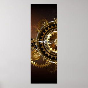Steampunk clock poster