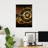 Steampunk clock poster (Heimbüro)