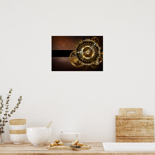 Steampunk clock poster (Küche)