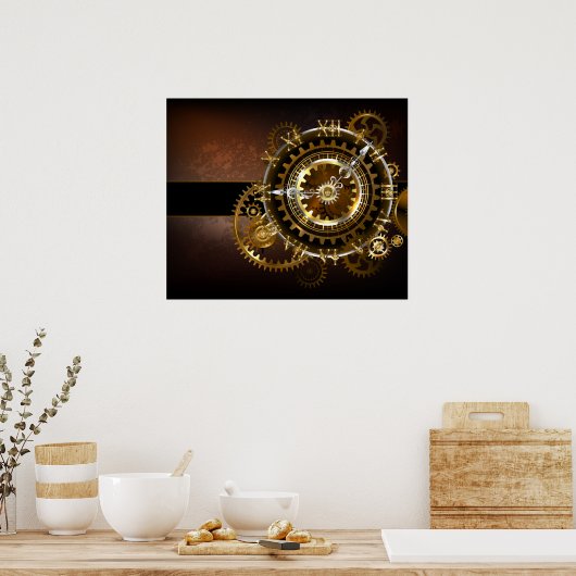 Steampunk clock poster (Küche)
