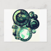 Steampunk Clock Postkarte (Vorderseite)