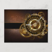 Steampunk clock postkarte (Vorderseite)