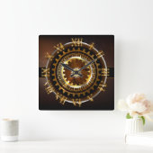 Steampunk clock quadratische wanduhr (Zuhause)