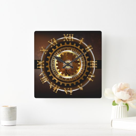 Steampunk clock quadratische wanduhr (Zuhause)