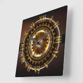Steampunk clock quadratische wanduhr (Winkel)