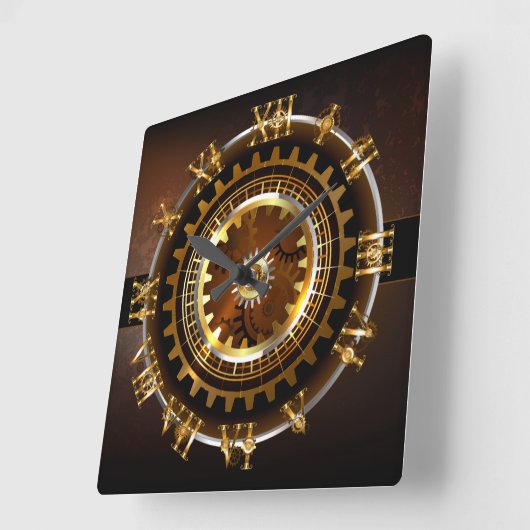 Steampunk clock quadratische wanduhr (Winkel)