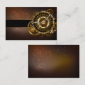 Steampunk clock rabattkarte (Vorne/Hinten)