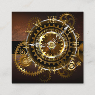 Steampunk clock rabattkarte