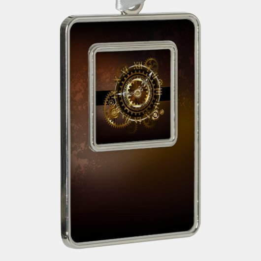 Steampunk clock Rahmen-Ornament silber (Rechts)