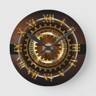Steampunk clock runde wanduhr