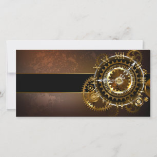 Steampunk clock save the date