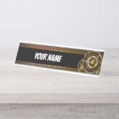 Steampunk clock schreibtischnamensplakette (Vorderseite )