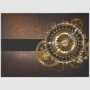 Steampunk clock seidenpapier